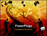 PowerPoint Template - Time management worldwide Europe concept abstract illustration