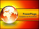 PowerPoint Template - illustration of abstract hi-tech Background with Glossy Earth Globe