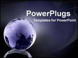 PowerPoint Template - purple globe with highlights