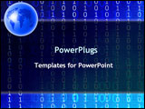 PowerPoint Template - Blue Globe with numbers
