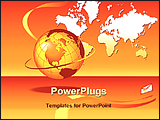 PowerPoint Template - image showing global communication