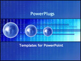 PowerPoint Template - blue globes with numbers in background