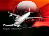 PowerPoint Template - Airliner and glassy globe