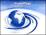 PowerPoint Template - A Abstract vector illustration with swirl globe