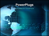 PowerPoint Template - Digital illustration of digital globe in colour background