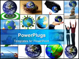 PowerPoint Template - 3d rendered illustration. Earth Image courtesy of NASA.