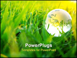 PowerPoint Template - Earth globe in the grass. business concept