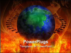 PowerPoint Template - Computer generated image created using X3D and Adobe Photo Shop.