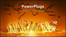 PowerPoint Template - Melting ice letters resembling the global warming threat