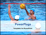 PowerPoint Template - 3 player in pond with polo ball