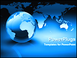 PowerPoint Template - 3d globe in front of world