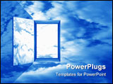 PowerPoint Template - 3d god heaven dream door passage concept
