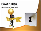 PowerPoint Template - 3D Gold Guy Businessman Character