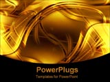 PowerPoint Template - gold abstract lighting and swirls