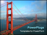 PowerPoint Template - the golden gate bridge in san francisco as the evening fog begins to roll in