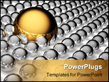 PowerPoint Template - Big gold and small steel balls