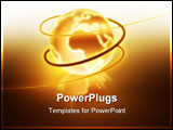 PowerPoint Template - golden shining world elegant background for your art design