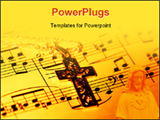 PowerPoint Template - crucifix and sheet music