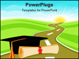 PowerPoint Template - Celebrating graduation day and a bright new future ahead
