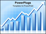 PowerPoint Template - Graph showing rise in profits or earnings