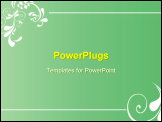 PowerPoint Template - Green vector flower Design