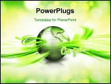 PowerPoint Template - abstract image concept environmental with a green planet