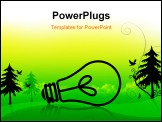 PowerPoint Template - Digital illustration of digital bulb in attractive background
