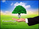 PowerPoint Template - eco energy business concept and businessman
