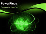 PowerPoint Template - a image of green lighting globe