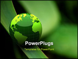 PowerPoint Template - a 3d green earth in the nature