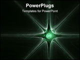 PowerPoint Template - High-res octahedral star on a dark green background.
