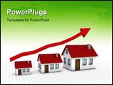 PowerPoint Template - Chart that show growing of housing market