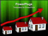 PowerPoint Template - Chart that show growing of housing market