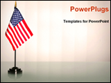 PowerPoint Template - USA flag in a American government office