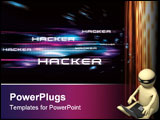 PowerPoint Template - a conceptual illustration on the subject of computer hacking