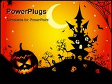 PowerPoint Template - This graphic is halloween night. Illustration vector.