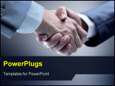 PowerPoint Template - Handshake - Hand holding on black background