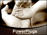 PowerPoint Template - Little hand holding bigger hand