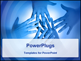 PowerPoint Template - business hands presenting team work