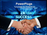 PowerPoint Template - Close-up of businessmen shaking hands against white background