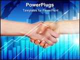 PowerPoint Template - Handshake on an abstract background. The symbol of a successful business
