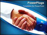 PowerPoint Template - Image of partners handshake after signing contract