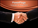 PowerPoint Template - Business men hand shake in white background