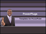 PowerPoint Template - African american business man offering a handshake