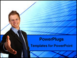 PowerPoint Template - Business man offering a handshake