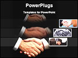 PowerPoint Template - business persons are shaking hands
