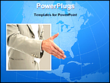 PowerPoint Template - close-up image showing handshake of a businessman
