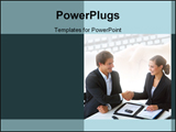 PowerPoint Template - Two business man shaking hand