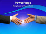 PowerPoint Template - Business men hand shake in white background
