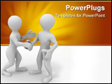 PowerPoint Template - Handshake. 3d Very beautiful three-dimensional illustration on white background